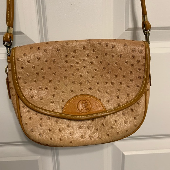 archer Bags Vintage Archer Leather Ostrich Crossbody Poshmark